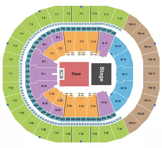 seating chart for Intuit Dome - Half House GA Floor - eventticketscenter.com