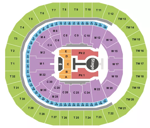 seating chart for Intuit Dome - Peso Pluma - eventticketscenter.com
