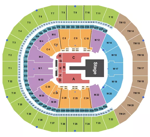 seating chart for Intuit Dome - Shakira - eventticketscenter.com