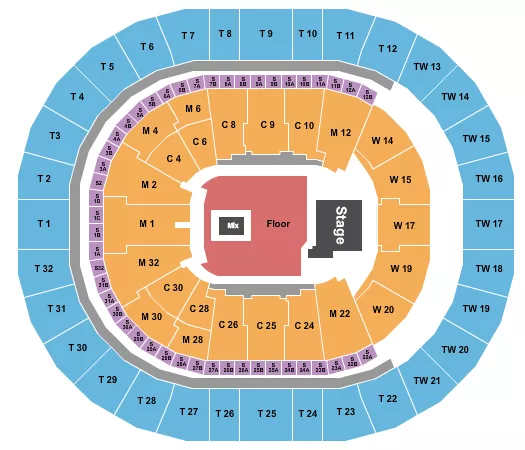 seating chart for Intuit Dome - Twenty One Pilots - eventticketscenter.com