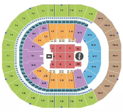 seating chart for Intuit Dome - Zayn - eventticketscenter.com