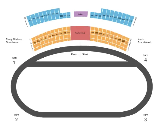 seating chart for Iowa Speedway - Racing - eventticketscenter.com