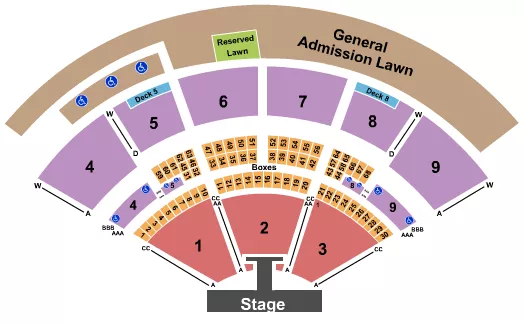 seating chart for Isleta Amphitheater - Endstage with Catwalk - eventticketscenter.com