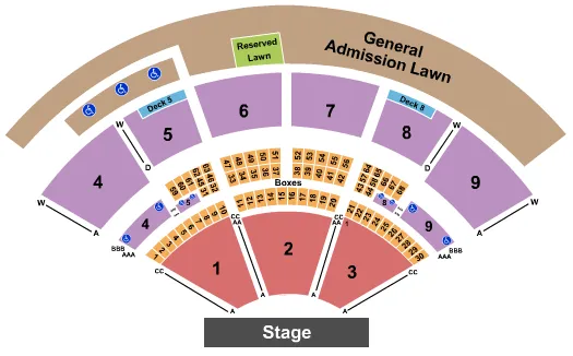 seating chart for Isleta Amphitheater - OneRepublic - eventticketscenter.com