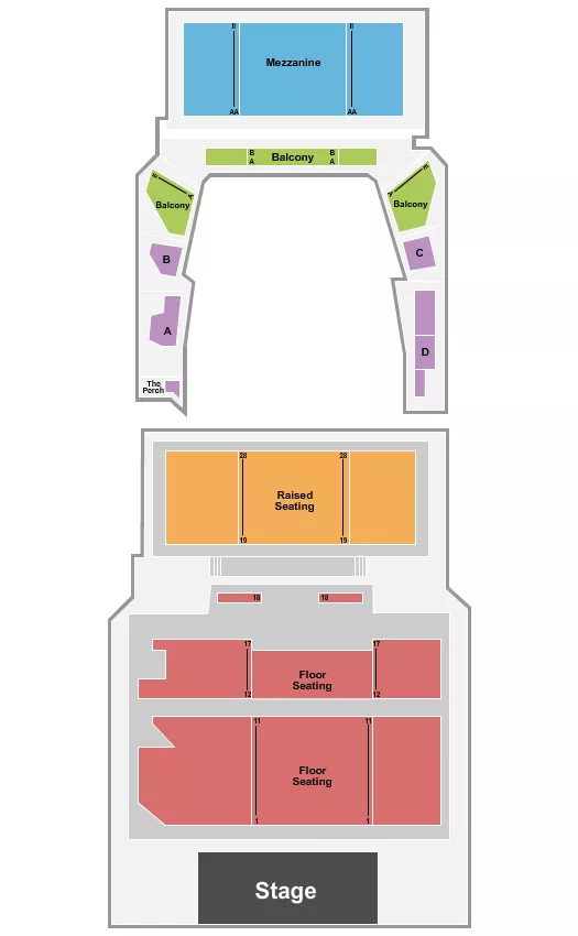 seating chart for JAG Soundhouse - Floor/Raised Seating - eventticketscenter.com