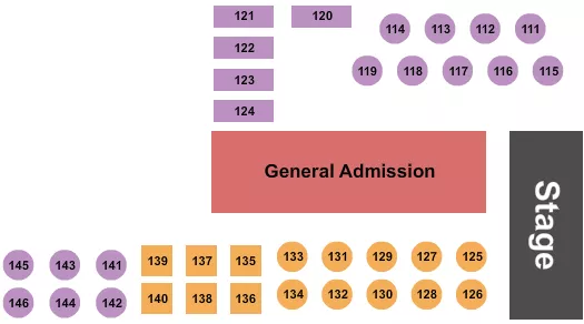 seating chart for J.D. Legends - GA/Tables 3 - eventticketscenter.com