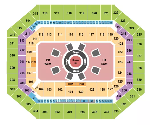 seating chart for JMA Wireless Dome - Metallica - eventticketscenter.com