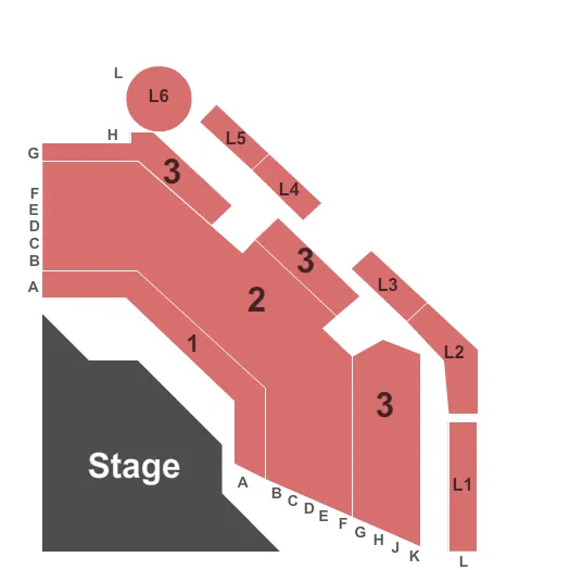 seating chart for Jabbawockeez Theater At The MGM Grand - End Stage - eventticketscenter.com