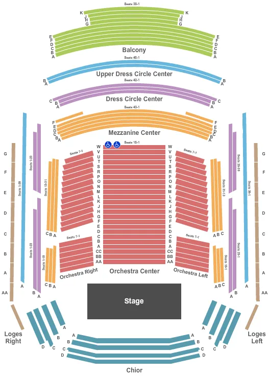 seating chart for Jack Singer Concert Hall - End Stage - eventticketscenter.com
