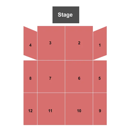 seating chart for Jackson Convention Complex - Endstage 2 - eventticketscenter.com