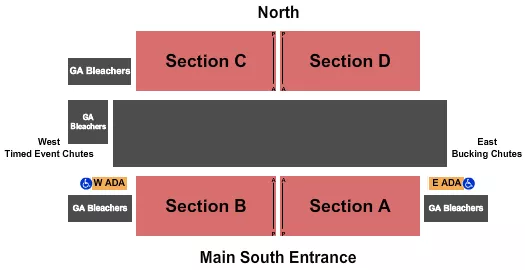 seating chart for Jackson County Fairground - OR - Rodeo - eventticketscenter.com