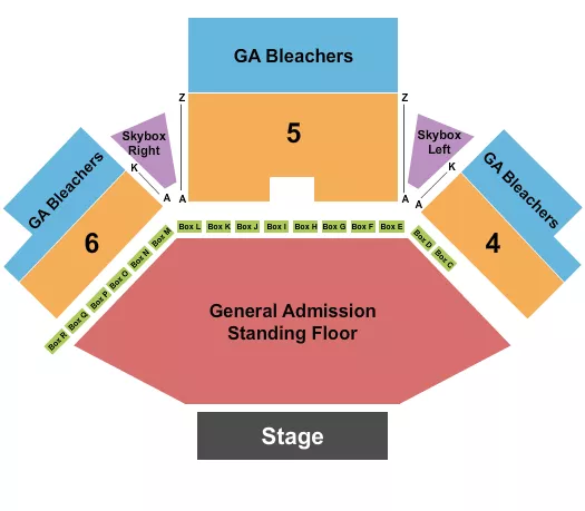seating chart for Jacobs Pavilion - Endstage GA Floor 2 - eventticketscenter.com