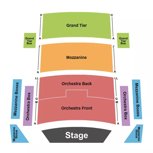 seating chart for Jacoby Symphony Hall At Jacksonville Center for the Performing Arts - End Stage 2 - eventticketscenter.com