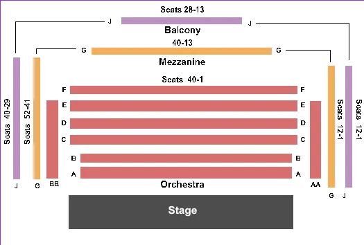 seating chart for Jaeb Theater - The Straz Center - End Stage - eventticketscenter.com