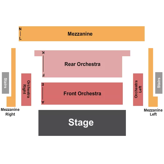 seating chart for James Devin Moncus Theater - End Stage 2 - eventticketscenter.com