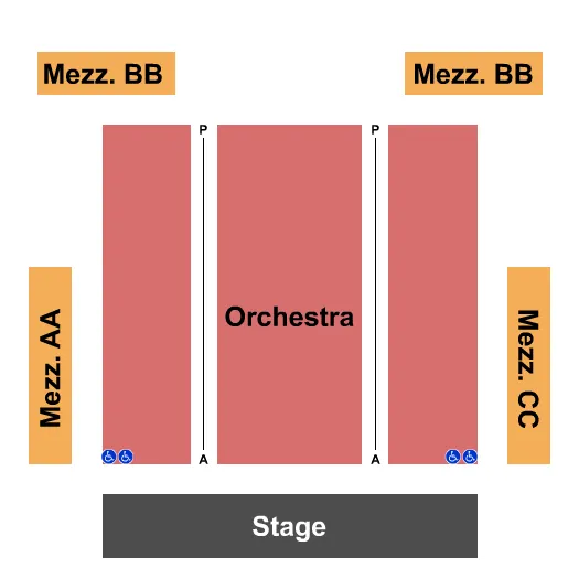 seating chart for Jamf Theatre - Pablo Center at the Confluence - End Stage - eventticketscenter.com