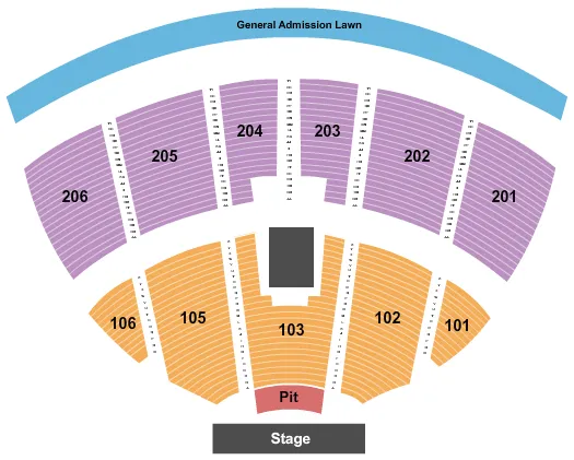 seating chart for Jay Pritzker Pavilion - Endstage 2 - eventticketscenter.com