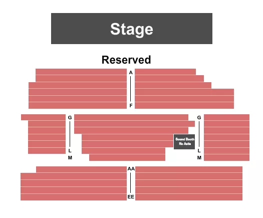 seating chart for Jeanne Rimsky Theater - End Stage - eventticketscenter.com