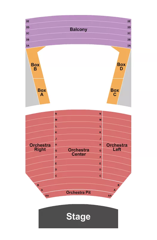 seating chart for Jeanne Wagner Theatre At Rose Wagner PAC - End Stage 2 - eventticketscenter.com