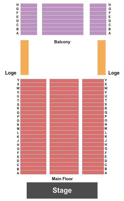 seating chart for Shaftman Performance Hall at Jefferson Center - End Stage - eventticketscenter.com