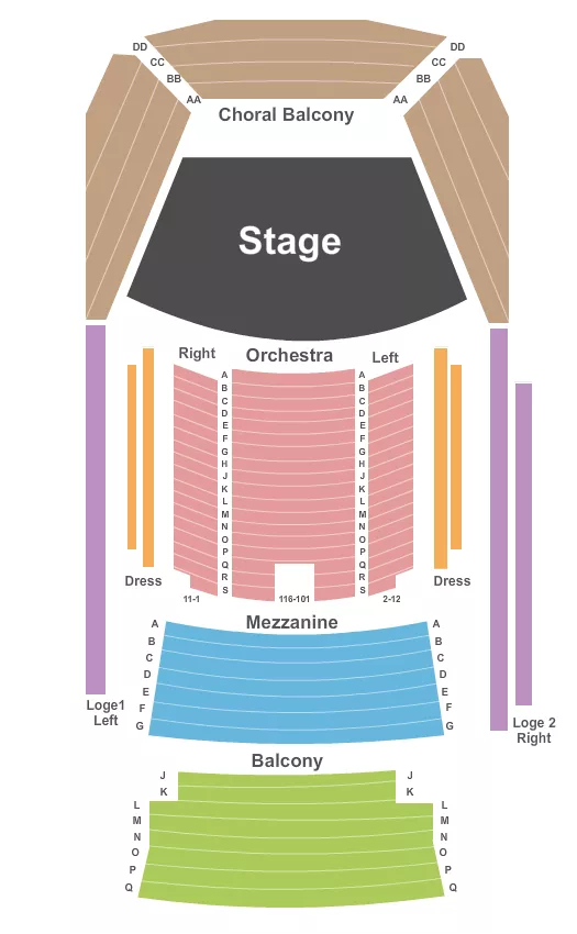 seating chart for Jemison Concert Hall At Alys Robinson Stephens PAC - End Stage - eventticketscenter.com