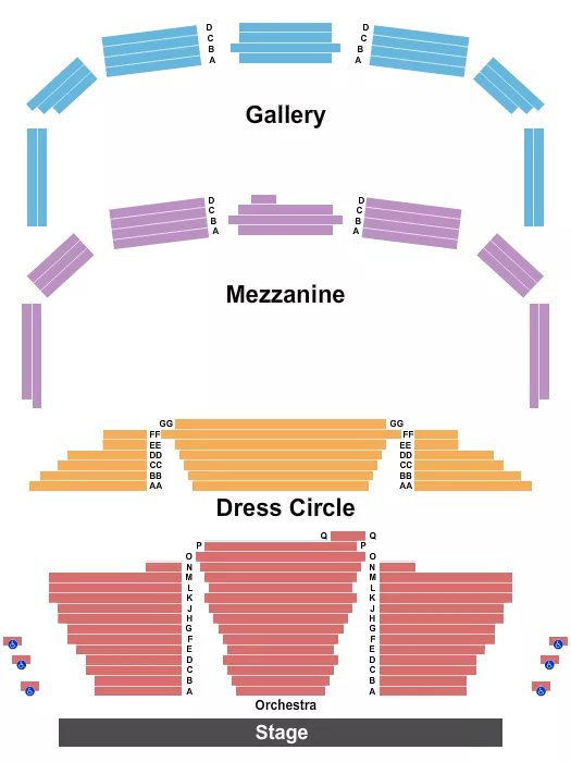 seating chart for Jenison Center for the Arts - Endstage - eventticketscenter.com