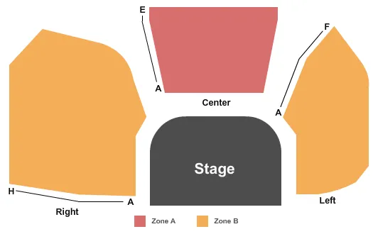 seating chart for Jerry Orbach Theater at The Theater Center - Endstage Int Zone - eventticketscenter.com