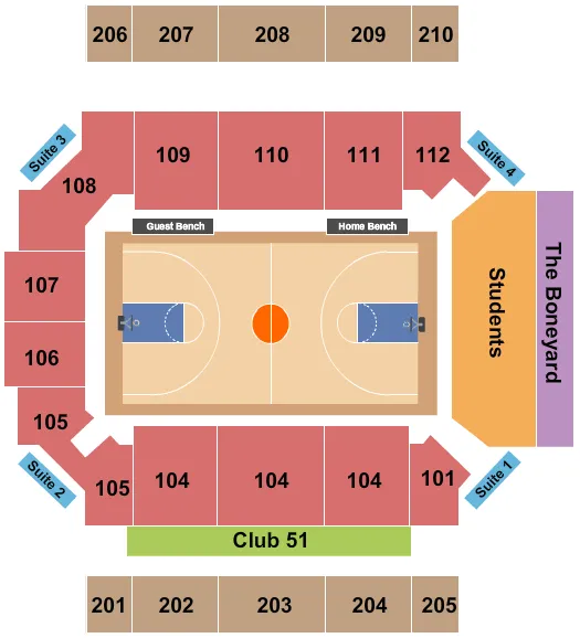 Basketball Seating Map