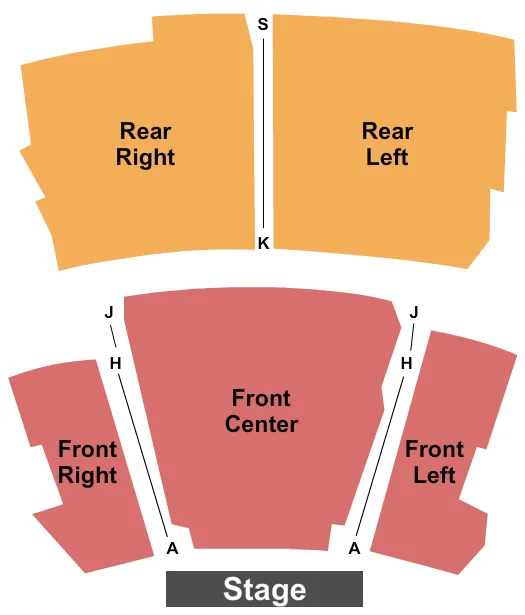 seating chart for The White Theatre - Jewish Community Center of Greater Kansas City - End Stage - eventticketscenter.com