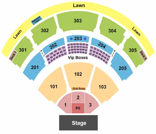 seating chart for Jiffy Lube Live - Endstage Pit 2 - eventticketscenter.com