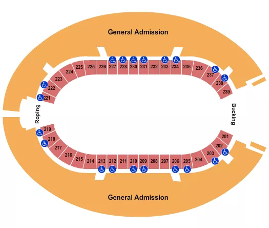 seating chart for Jim Norick Arena - Horse Derby - eventticketscenter.com