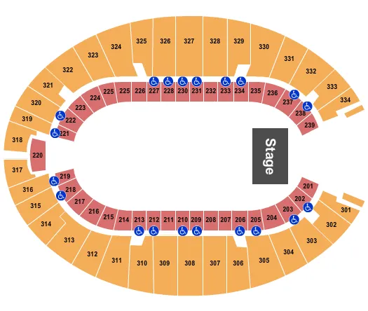 seating chart for Jim Norick Arena - Rodeo - eventticketscenter.com