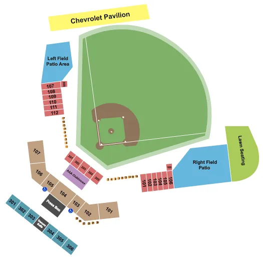 seating chart for Jimmy John's Field - Baseball - eventticketscenter.com