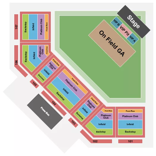 seating chart for Jimmy John's Field - Concert - eventticketscenter.com