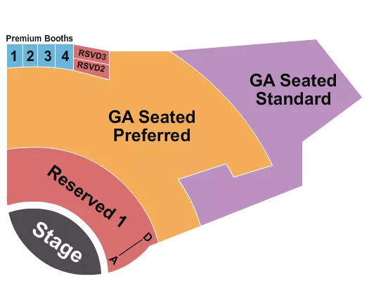 seating chart for Jimmy Kimmel's Comedy Club at the LINQ - Luenell - eventticketscenter.com