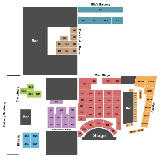 seating chart for Jimmy's Jazz & Blues Club - Endstage 3 - eventticketscenter.com