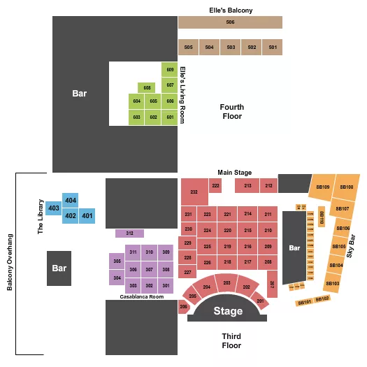 seating chart for Jimmy's Jazz & Blues Club - Endstage 4 - eventticketscenter.com