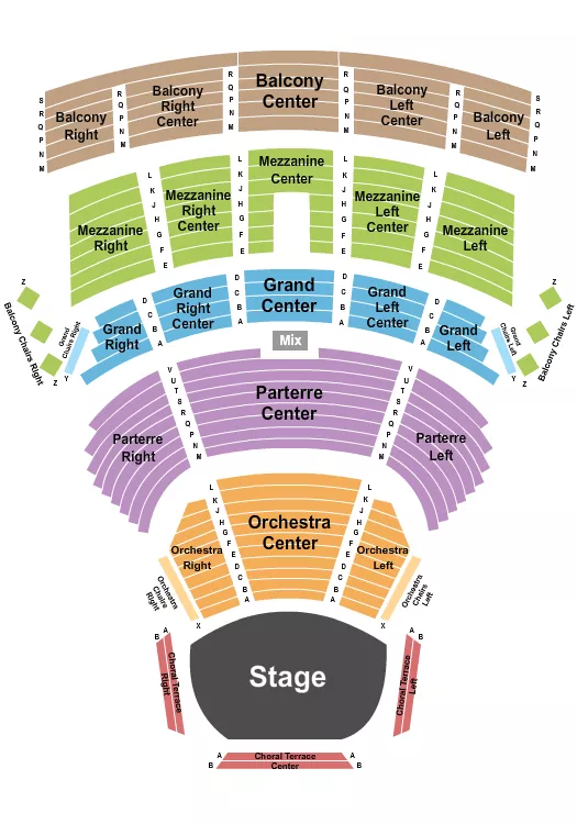 seating chart for Joan and Irwin Jacobs Music Center - End Stage - eventticketscenter.com