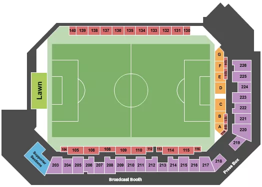 seating chart for Joe Davis Stadium - Soccer - eventticketscenter.com