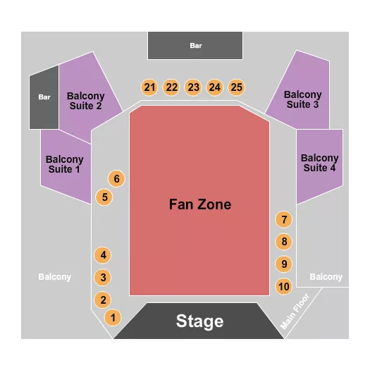 seating chart for Joe's Live - Fan Zone Floor - eventticketscenter.com