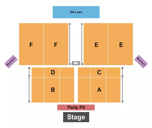 seating chart for John Jimmie Rodeo Grounds - Festival - eventticketscenter.com