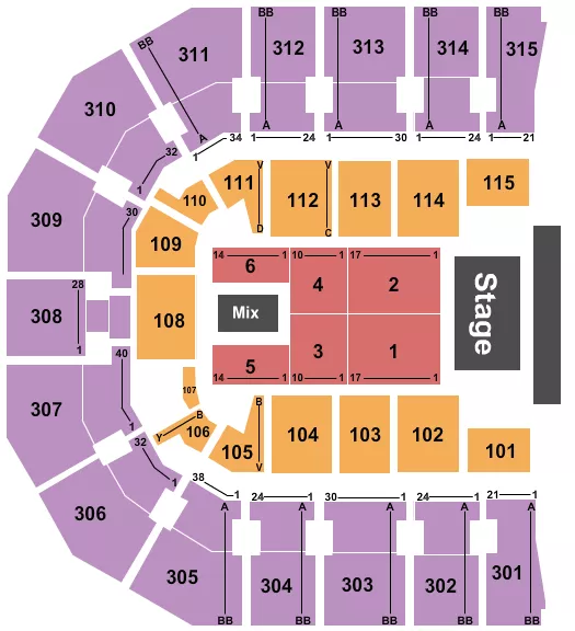 seating chart for John Paul Jones Arena - Big Time Rush - eventticketscenter.com