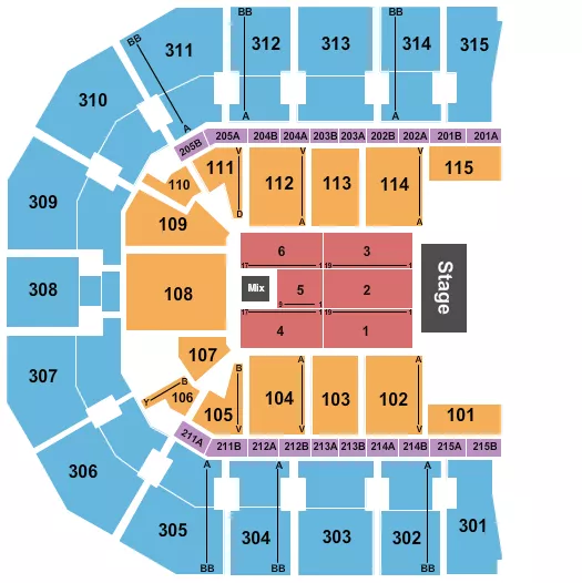 seating chart for John Paul Jones Arena - Endstage 8 - eventticketscenter.com