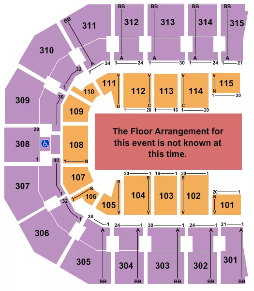 seating chart for John Paul Jones Arena - Generic Floor - eventticketscenter.com