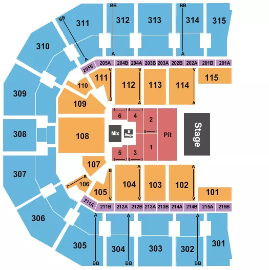 seating chart for John Paul Jones Arena - Mumford & Sons - eventticketscenter.com
