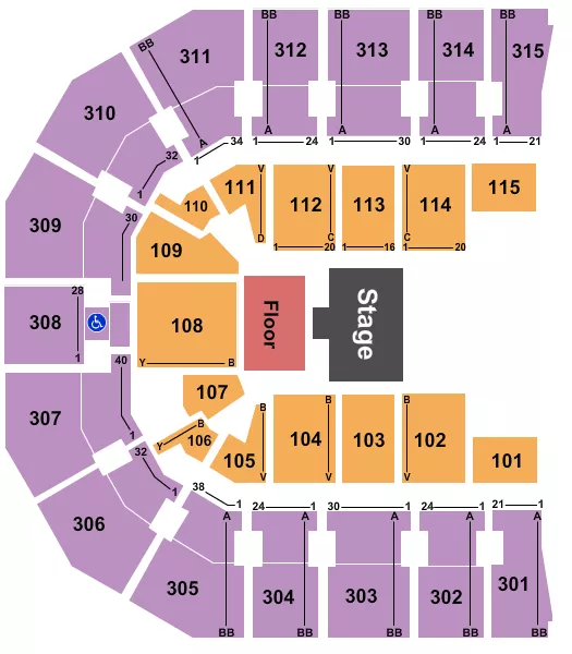 seating chart for John Paul Jones Arena - Quarterhouse - eventticketscenter.com