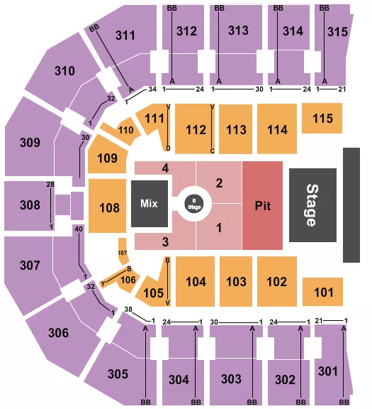 seating chart for John Paul Jones Arena - Tyler Childers - eventticketscenter.com