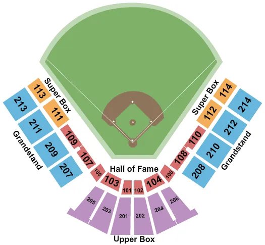 seating chart for John Thurman Field - Baseball - eventticketscenter.com
