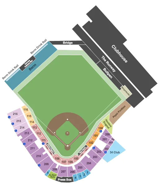 seating chart for Publix Field at Joker Marchant Stadium - Baseball - eventticketscenter.com