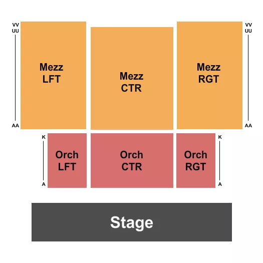 seating chart for Jones Performing Arts Center - NC - End Stage - eventticketscenter.com